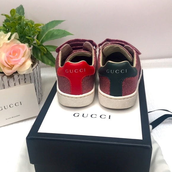 Gucci Childrens Glitter Sneakers Size 25 - Picture 3 of 8